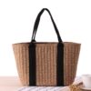 Sac à main tissé pour femme marron ou beige – Image 3