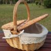 Panier en rotin tissé avec couvercle battant