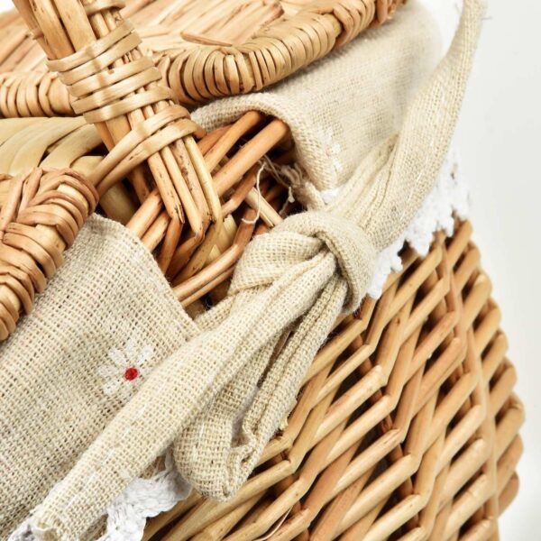 Panier en rotin tissé avec couvercle battant – Image 4