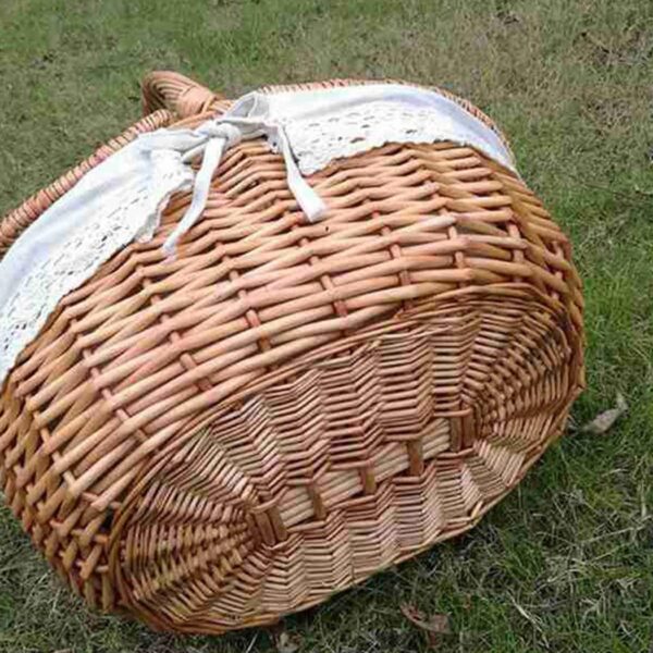 Panier en rotin tissé avec couvercle battant – Image 5