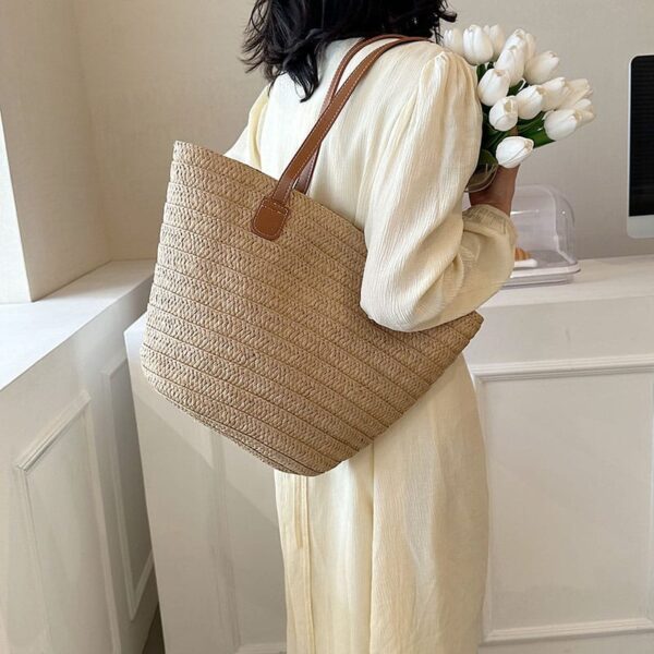 Sac tressé à grandes anses pour femmes – Image 4