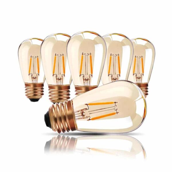 6 Ampoules e27 vintage à filament