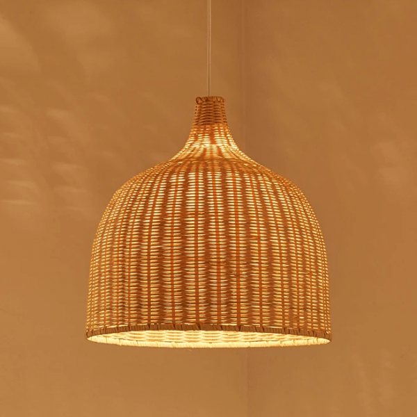 Abat Jour Effet Osier Style Lanterne Chinoise – Image 2