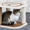 Arbre à chat en rotin et fourrure tout doux – Image 2