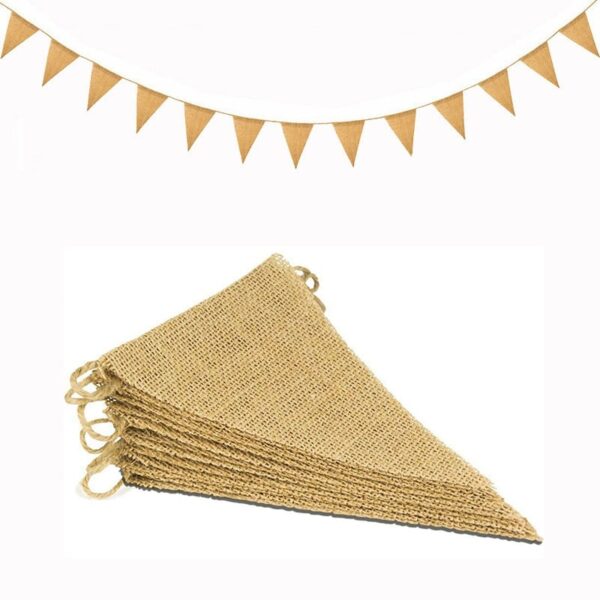 Bannière Vintage en toile de Jute