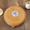 Boîte à bijoux ronde tissée en rotin – Image 3