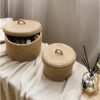 Boîte de rangement en rotin tissé de couleur naturelle – Image 2