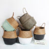 Cache pot en rotin et osier pour la maison – Image 5