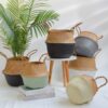 Cache pot en rotin et osier pour la maison – Image 2