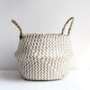Cache pot en rotin et osier pour la maison – Image 3
