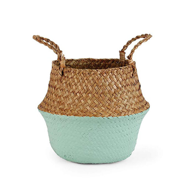 Cache pot en Rotin fait à la main style Boho – Image 5