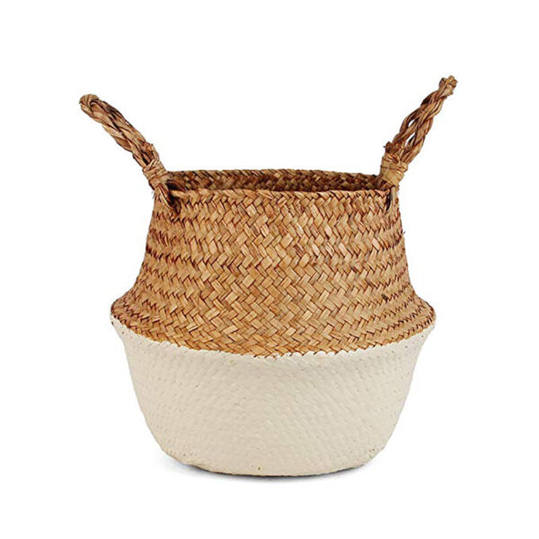 Cache pot en Rotin fait à la main style Boho – Image 2