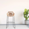 Chaise de Bar Rotin Style Nordique et Design – Image 2
