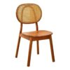 Chaise en Rotin et Bois Marron de Style Moderne – Image 2