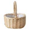 Corbeille en rotin beige avec anse – Image 6