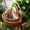 Corbeille pour plantes suspendues en rotin – Image 2