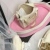 Couffin en rotin synthétique rose et blanc – Image 2