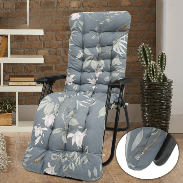 Coussin Transat Rotin Pliable avec Motif Floral