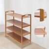 Étagère Bambou pour Chaussures à Quatre Niveaux – Image 3