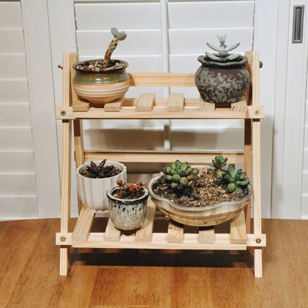 Étagère Bambou Pliable Style Minimaliste