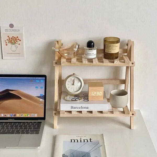 Étagère Bambou Pliable Style Minimaliste – Image 2