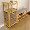 Étagère Bambou Pratique avec Panier Intégré