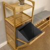 Étagère Bambou Pratique avec Panier Intégré – Image 2