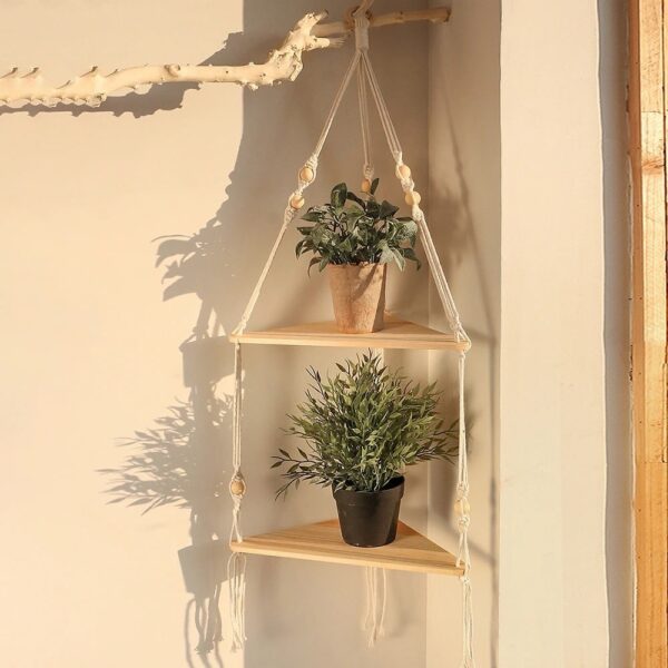 Étagère Bois Triangulaire Naturelle et Originale