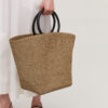 Grand sac à main en rotin tissé