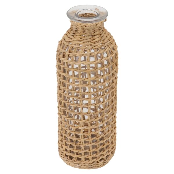 Grand Vase en Osier Artisanal et Décoratif