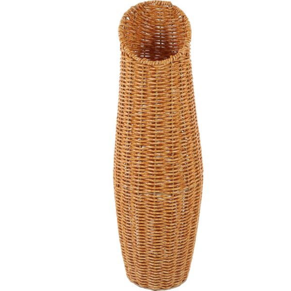 Grand Vase en Osier de Forme Cylindrique