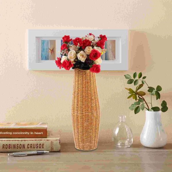 Grand Vase en Osier de Forme Cylindrique – Image 2