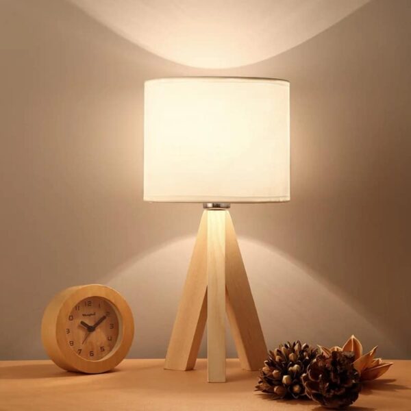 Lampe de Chevet Bois Décorative au Style Contemporain