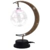 Lampe en rotin en forme de lune rose – Image 2
