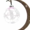 Lampe en rotin en forme de lune rose – Image 3
