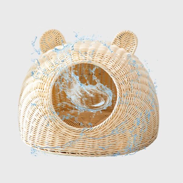 Lit pour chat imitation rotin – Image 2