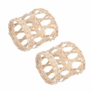 Lot de 6 Porte-gobelet en rotin tissé