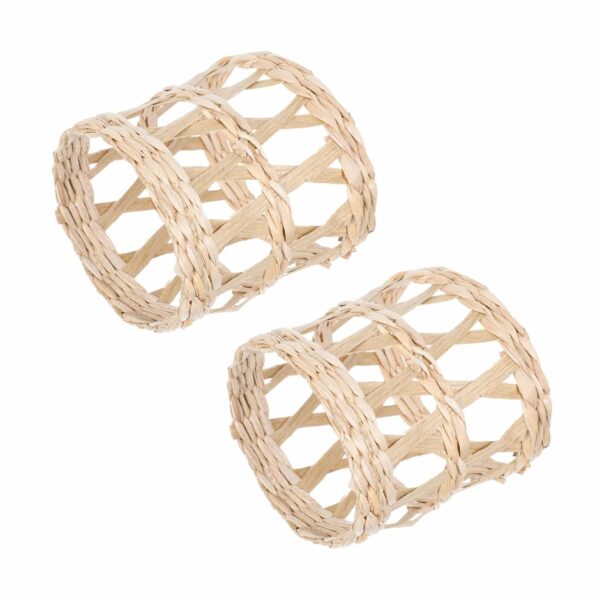 Lot de 6 Porte-gobelet en rotin tissé
