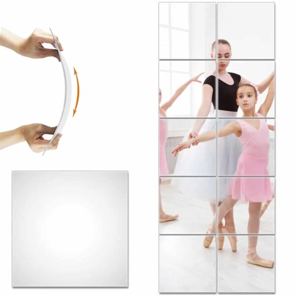 Lot de Dix Miroirs Porte Flexibles Autoadhésifs – Image 2