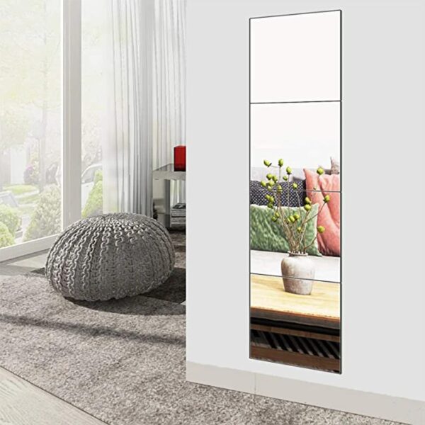 Lot de Quatre Miroirs Porte Flexibles en Acrylique