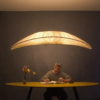 Luminaire Effet Paille Luxueux et Tricoté à la Main – Image 2