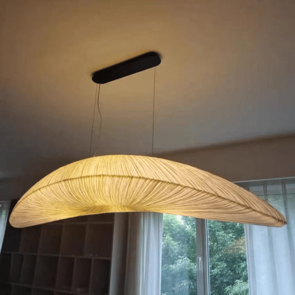 Luminaire Effet Paille Luxueux et Tricoté à la Main – Image 3