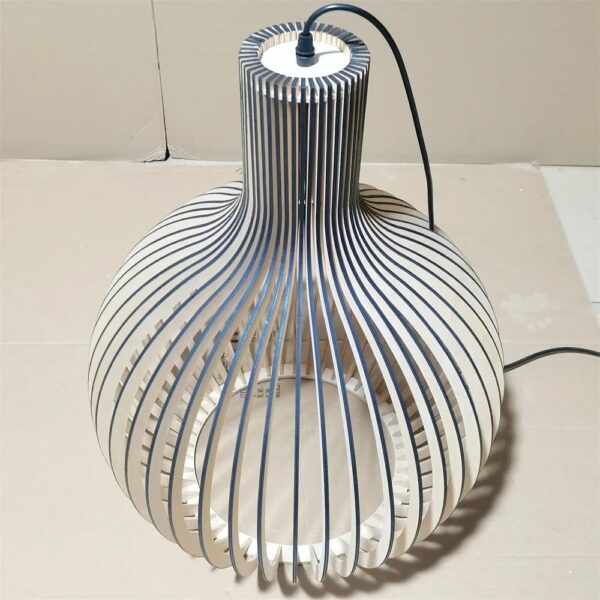 Lustre en Bois LED de Style Moderne