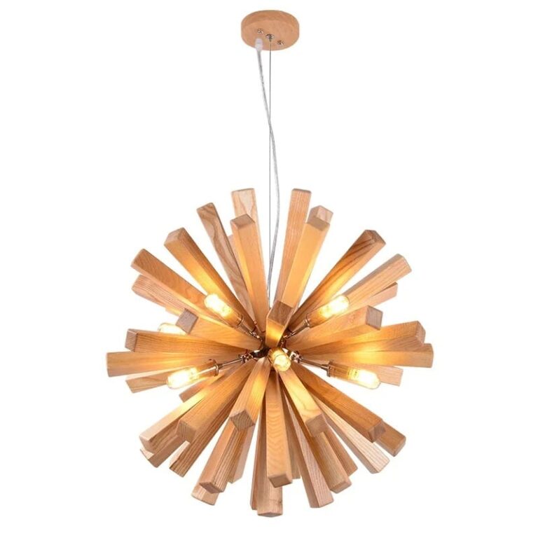 Lustre en Bois Original et Décoratif - Rotin Chic