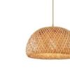 Lustre en rotin demi globe – Image 3