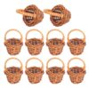 Mini panier de fleurs tissé à la main, 10 pièces – Image 2