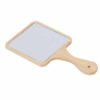 Miroir Bois à Main Carré et Portable