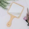 Miroir Bois à Main Carré et Portable – Image 2