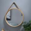 Miroir Bois Rond avec Bordure Épaisse – Image 2
