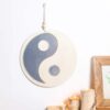 Miroir Bois à Suspendre en Forme de Yin et Yang